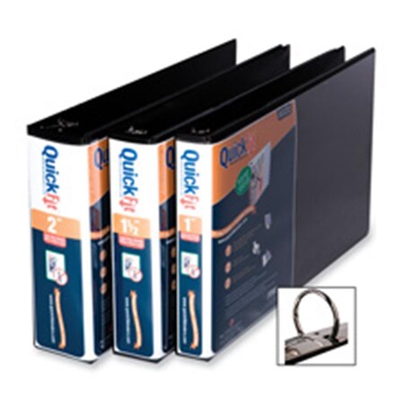 Stride Stride- Inc. STW95011L Legal-Size Binders- Round Ring- 1in. Cap- 8-.50in.x14in.- Black STW95011L
